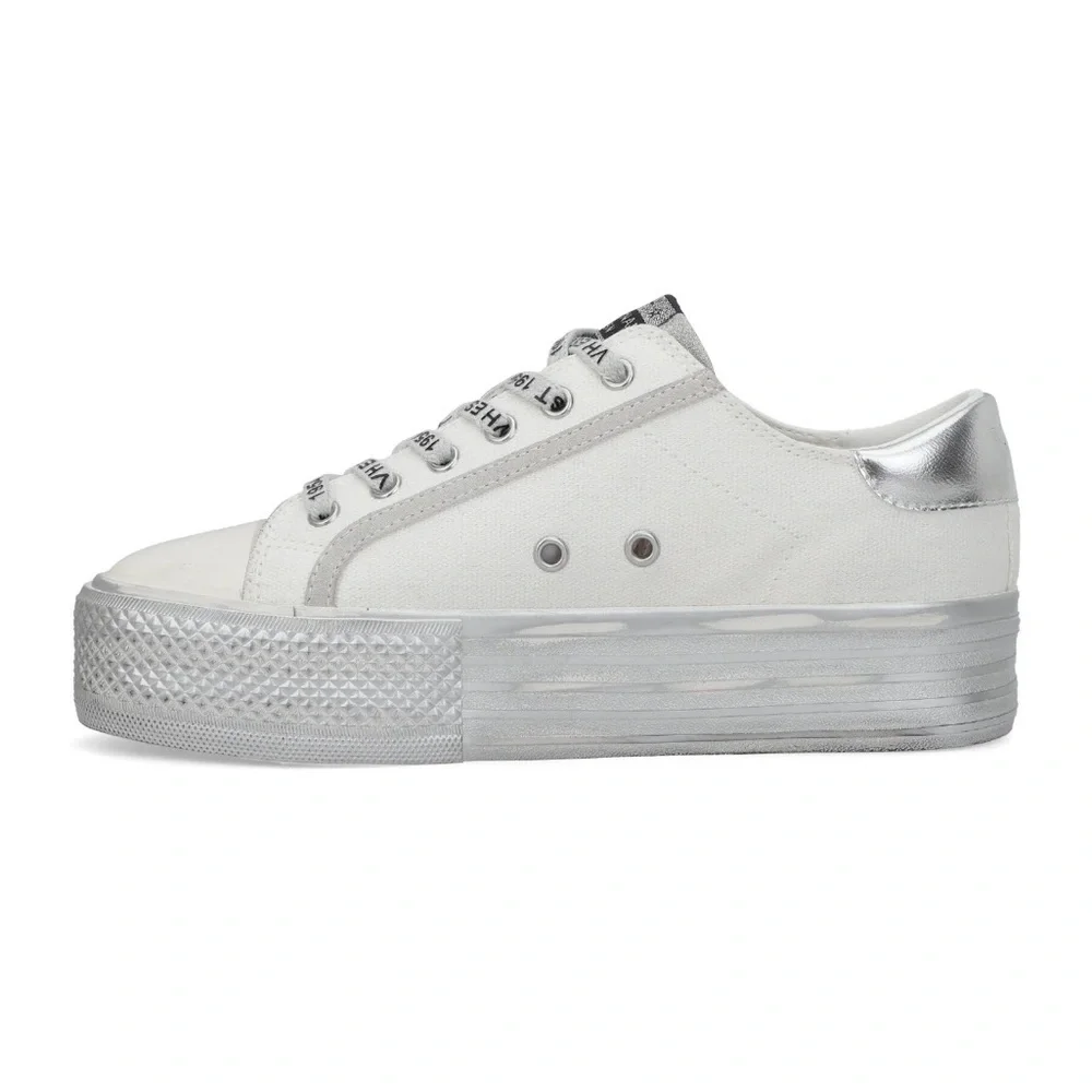 Vintage VH EST 1954 Havana Shoes Originals Design Glitter Star White Size 8